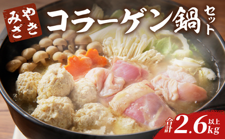 コラーゲン鍋セット(合計2.6kg以上) 肉 鶏 鶏肉 鍋 国産 _T017-0051