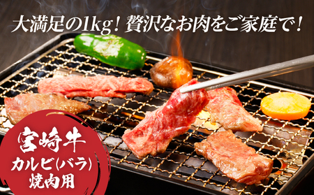 【令和7年2月配送】全部小分け真空パック!!「宮崎牛カルビ(バラ)焼肉用」計1kg 肉 牛 牛肉 おかず 国産_T041-007-702【人気 肉 ギフト 肉 食品 肉 お肉 肉 ステーキ 肉 BBQ 肉 お土産 肉 贈り物 肉 送料無料 肉 プレゼント 肉 国産牛 肉 ビーフ 肉 焼き肉 肉 宮崎県産 肉 最新ランキング】