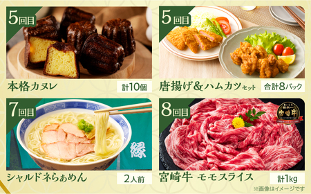 ≪12か月お楽しみ定期便≫都農町定期便(竹) 肉 加工品 デザート 国産_T999-0093