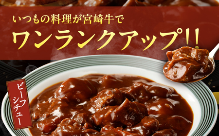 宮崎牛角切り肉(煮込み用)計1kg 肉 牛 牛肉 おかず 国産_T009-0292