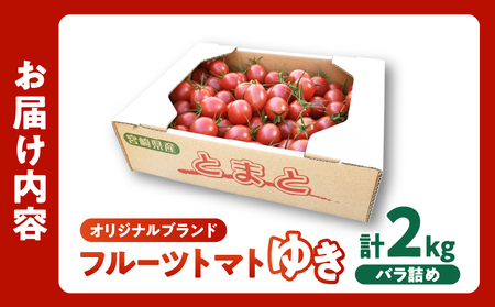 先行予約≪期間限定≫オリジナルブランド「フルーツトマトゆき」計2kg ミニトマト 野菜 サラダ 国産_T047-0041