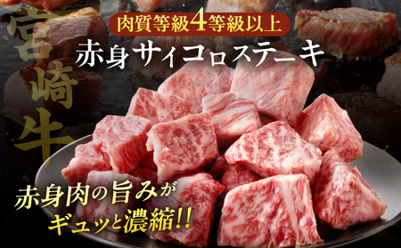 【2週間以内発送】宮崎牛赤身サイコロステーキ(計1kg) 肉 牛 牛肉 国産_T009-0272-2W