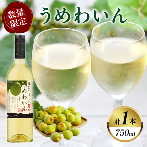 【数量限定】うめわいん(計1本) 酒 飲料 アルコール 国産_T014-029