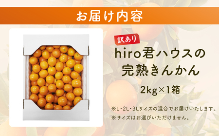 先行予約≪数量限定≫訳ありhiro君ハウスの『完熟きんかん(計2kg)』フルーツ 果物 金柑 国産_T022-003