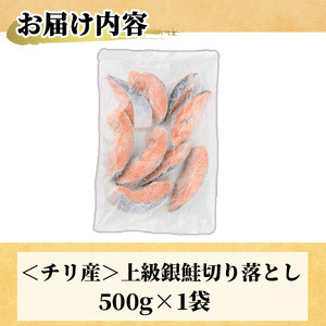 ＜訳あり＞ 甘塩 銀鮭切り落とし (500g) 小分け 切り身 鮭 海鮮 魚介類 さけ 鮭 しゃけ 鮭切身 カット済 塩焼き 簡単 フライ 魚 海鮮 冷凍 お弁当 おかず 【KI-19】【イチマル食品加工】