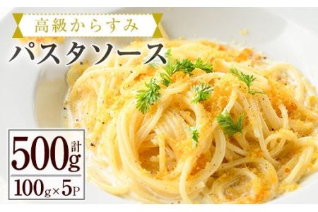 高級からすみパスタソース(計500g・100g×5P)カラスミ クリームソース スパゲッティ 冷凍 小分け 豆乳 おかず 簡単調理 宮崎県 門川町 【AC-12】【イタリア料理 Bliss】