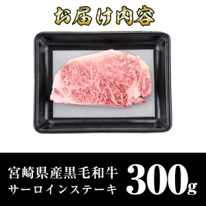 宮崎県産黒毛和牛サーロインステーキ(300g)牛肉 お肉 肉 ブランド牛 冷凍 国産【R-72】【ミヤチク】