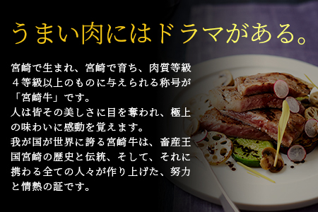 受賞歴多数!! 宮崎牛 ステーキ食べ比べセット「ロース・ミスジ・モモ」【合計1.1Kg】