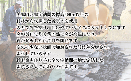 竹炭 宇納間産竹炭 2kg [ROCKY WOOD JOB 宮崎県 美郷町 31bh0008]