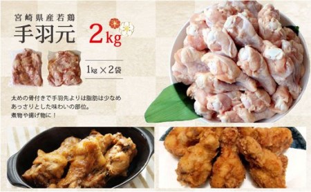 宮崎県産若鶏むね、ささみ、手羽元セット 各2kg 合計6kg