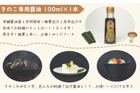 醤油 きのこ農家と老舗醤油屋が作った きのこ専用醤油 100ml [HUTTE 宮崎県 美郷町 31ao0024]