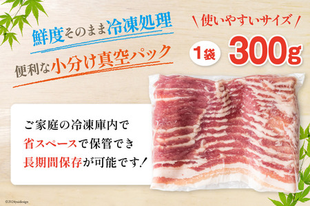 豚肉 豚バラ 焼肉用 スライス ウデ 切落し 食べ比べ セット 各300g×2 合計1.8kg [甲斐精肉店 宮崎県 美郷町 31as0086]