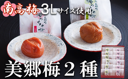 南高梅 梅干し 美郷梅 化粧箱入り 昆布 シソ風味 一粒入り 各6粒ずつ ３Lサイズ A級品 国産 梅干し 詰め合わせ 梅干し 宮崎県産 梅干し 美郷産 南高梅 常温 梅干し 送料無料 贈答 梅干し 父の日 母の日 敬老の日 プレゼント ギフト