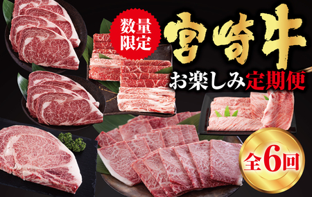6回 定期便 宮崎牛 ロースステーキ 肩焼肉 ワンポンドステーキ もも バラ すき焼き 肩ロース 約3kg [日本ハムマーケティング 宮崎県 美郷町 31bd0024]