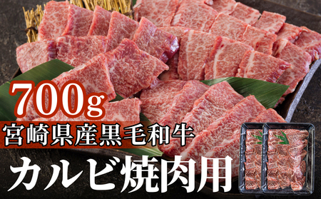 黒毛和牛 カルビ 焼肉 350×2 計700g [アグリ産業匠泰 宮崎県 美郷町 31be0025] 小分け 牛肉 炒め BBQ バーベキュー キャンプ 普段使い 調理 おかず 料理 国産 送料無料 パック 厳選 カルビ丼 クッパ 焼肉丼 スープ チャーハン 生春巻き 照り焼き 甘辛炒め チンジャオロース 青椒肉絲