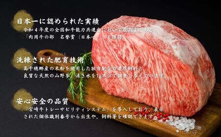 宮崎県産黒毛和牛A4等級以上 高千穂牛ロースブロック 1kg  G2