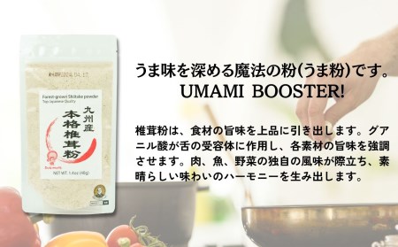 うま味を深める万能調味料!本格椎茸粉 40g×4袋 椎茸 粉 調味料 粉末 パウダー 椎茸パウダー 万能 万能調味料 だし 万能だし 旨み 料理 普段使い 使い勝手 贈り物 贈答 ギフト グルメ おすすめ 人気 うま粉 宮崎県 高千穂町 _Tk005-053