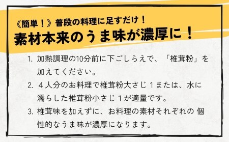 うま味を深める万能調味料!本格椎茸粉 40g×4袋 椎茸 粉 調味料 粉末 パウダー 椎茸パウダー 万能 万能調味料 だし 万能だし 旨み 料理 普段使い 使い勝手 贈り物 贈答 ギフト グルメ おすすめ 人気 うま粉 宮崎県 高千穂町 _Tk005-053