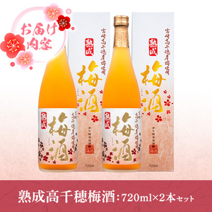 熟成高千穂梅酒 14度(720ml×2本)【MU024】【日之影町村おこし総合産業(株)】