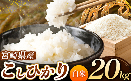 令和7年産  新米 こしひかり 20kg （白米） 宮崎県産 | お米 精米 白米 選べる 容量 無洗米 五ヶ瀬町