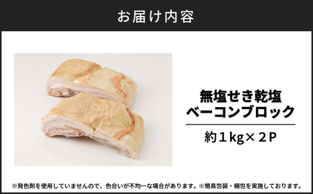 無塩せき乾塩ベーコンブロック 計約2kg K161-020_02 肉 豚肉 惣菜 総菜