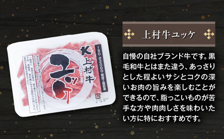 上村牛ユッケ 2Pお試しセット K002-038 肉 牛肉 冷凍