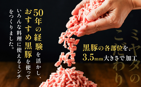 鹿児島県産 黒豚 ミンチ 500g K025-013_01 豚 豚肉 ブタ ぶた 肉 お肉 豚ミンチ 黒豚ミンチ かごしま黒豚 真空 小分け パック 真空パック 便利 使いやすい 鮮度 餃子 そぼろ丼 メンチカツ ハンバーグ 黒豚ハンバーグ コロッケ 酢豚 美味しい おいしい 贅沢 おかず 夕食 昼食 朝食 お弁当 ジューシー ミヤタ ふるさと納税 鹿児島 おすすめ ランキング プレゼント ギフト