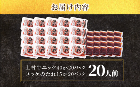 【 生活応援 ＋ 豚生餃子 1P 】 期間限定大容量！自社ブランド牛【 上村牛 】ユッケ 20人前 K002-043_20_cp 肉 牛 ユッケ 上村牛