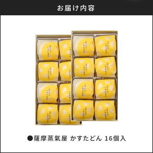 かすたどん 16個入 K167-001 菓子 スイーツ 銘菓 蒸し菓子 卵 たまご カスタード カスタードクリーム ふんわり スポンジ ソフト 風味 九州 特産品 鹿児島特産品 お土産 ご褒美 薩摩蒸氣屋 ふるさと納税 鹿児島市 おすすめ ランキング プレゼント ギフト