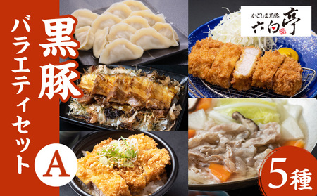 【 かごしま黒豚 六白亭 】 黒豚 バラエティ【A】 セット K163-013 肉 豚肉 惣菜 総菜 冷凍