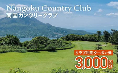 南国カンツリークラブ利用クーポン券（3,000円分） K160-FT001 ゴルフ 人気ゴルフ 大人気ゴルフ ゴルフ場 人気ゴルフ場 大人気ゴルフ場 GOLF golf ゴルフ券 利用券 券 クーポン クーポン券 チケット スポーツ 伝統 歴史 便利 父の日 御祝い お祝い 記念品 ギフト プレゼント 贈答品 贈り物 ギフト おすすめ 人気 大人気