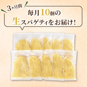 【3ヶ月 定期便】生スパゲティ 10個 K036-T01 生パスタ パスタ スパゲティ 生スパゲティ 麺 生麺 もちもち 生食感 お店の味 鹿児島市 定期便