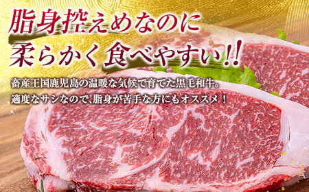 鹿児島県産 黒毛和牛 ロース ステーキ 360g  K208-016 肉 牛 サシ さっぱり 柔らかい ステーキ丼 冷凍