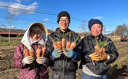 【 十勝 足寄産 】 甘くておいしい 大空と大地の中で育った 人参 3kg ( 土付き ) にんじん