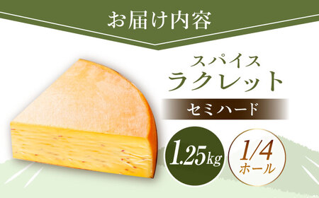 ＼TVで話題／北海道 スパイスラクレット 1/4ホール（1.25kg）《足寄町》【しあわせチーズ工房】 [BEAK032]