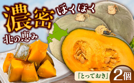 【先行予約】北海道 かぼちゃ とっておき 2個 【9月中旬以降発送】足寄町/足寄アグリバイオ株式会社 [BEAC010]