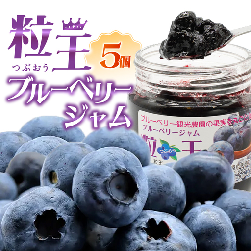 1903-1 粒王 ブルーベリー ジャム 200g × 5個 KN030-003 加工食品 果物