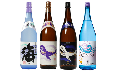 671-1 おすすめ焼酎！2つの海と2匹のくじらのコラボ1.8L×4本セット 