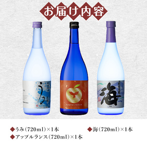 酒屋の飲み方選定、飲み比べ！　地元芋焼酎・大海酒造セット（計3本 各720ml） 2454