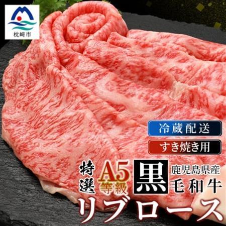 鹿児島県産黒毛和牛 A5等級特選リブロース 味わいすき焼き用肉 2～3人前 C0-30_肉 すき焼き 牛肉 すきやき スキヤキ  肉 黒毛和牛 牛肉 _【配送不可地域：離島・北海道・沖縄県・東北】【1166403】