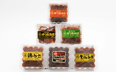まるた屋セット【計6種類】 無添加 かつおみそ 枕崎 A3-37_惣菜・加工品     調味料 味噌  みそ  魚介・海産物 カツオ 鮮魚 かつお 鰹  魚介・海産物   _【配送不可地域：離島】【1167954】