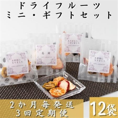 【2ヵ月毎定期便】枕崎産ドライフルーツミニギフト12袋 感謝御礼 お礼 贈り物LL-6043全3回_果物・フルーツ  ドライフルーツ   定期便 定期便  _【配送不可地域：離島】【4050458】