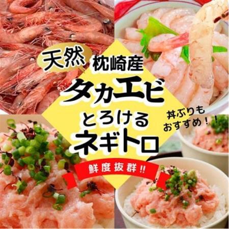 【薩摩甘エビ】天然タカエビ＆ネギトロ　A0-52_魚介・海産物 甘エビ エビ あまえび 甘海老  魚介・海産物   _【配送不可地域：離島】【1526066】