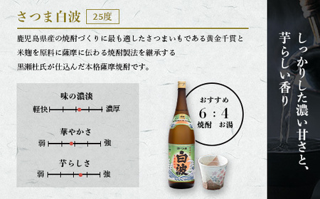 枕崎の定番焼酎【さつま白波】1800ml×2本セット【薩摩焼酎】芋らしい香り 芋焼酎 A6-23_酒・アルコール 芋焼酎 焼酎 _【配送不可地域：離島】【1563485】