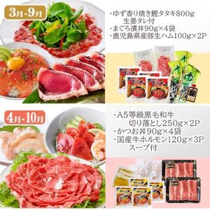 お肉とお魚　お楽しみ定期便　6回配送JJ10-0002_肉 ステーキ 牛肉 ビーフステーキ  肉 焼肉 牛肉 やきにく ヤキニク バーベキュー  魚介・海産物 うなぎ  ウナギ 鰻  魚介・海産物 かまぼこ・練り製品  カマボコ 練物 練り物 ねりもの  肉 黒毛和牛 牛肉   肉  豚肉   肉 ハンバーグ 豚肉   肉 ソーセージ・ウインナー 豚肉   魚介・海産物  エビ えび 海老  魚介・海産物 カツオ 鮮魚 かつお 鰹  魚介・海産物 マグロ 鮮魚 まぐろ 鮪  定期便 定期便  _【配送不可地域：離島】【1586314】