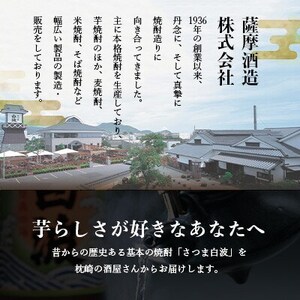 【毎月定期便】枕崎の定番焼酎【さつま白波】1800ml×2本セット DD0-0011 全3回【配送不可地域：離島】【4068379】