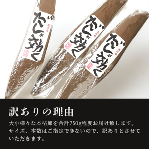 【訳あり】枕崎の老舗カネモ鰹節店がつくる「だしが効く」本物の枯節 750g以上 不揃い AA-988【1167010】