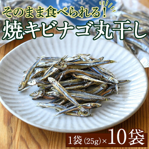 焼キビナゴ丸干し10袋セット(25g×10袋)海産物 きびなご おつまみ おかず【下園薩男商店】akn086-08