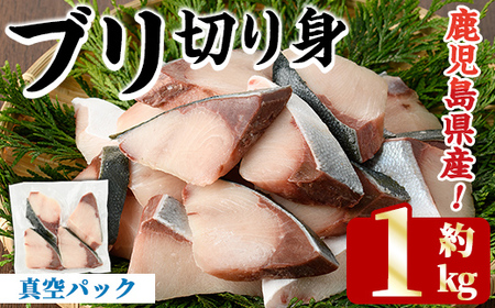 ブリの切り身(真空パック・約1kg) 国産 鹿児島県産 ブリ 鰤 魚貝 魚介 海産物 焼き魚 煮つけ ブリカツ 真空 【株式会社島水】akn102-03