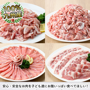 豚肉ウデモモ切り落とし(計3kg・1パック250g) 小分け 国産 豚肉 豚小間 真空パック 家庭用 豚こま 定期便 スライス 冷凍配送 個包装 切り落し 切落し すき焼き しゃぶしゃぶ セット 詰め合わせ 数量限定【三九】akn006-05